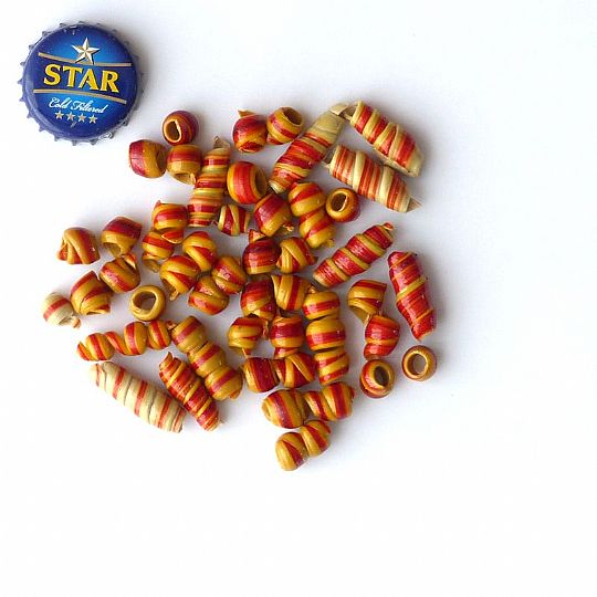 Photo for Recycled Plastic Beads Yellow/Red