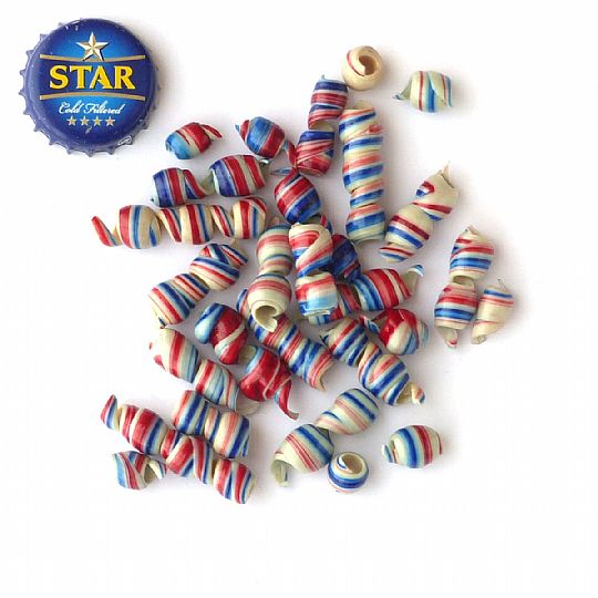 image for Recycled Plastic Beads Red/White/Blue