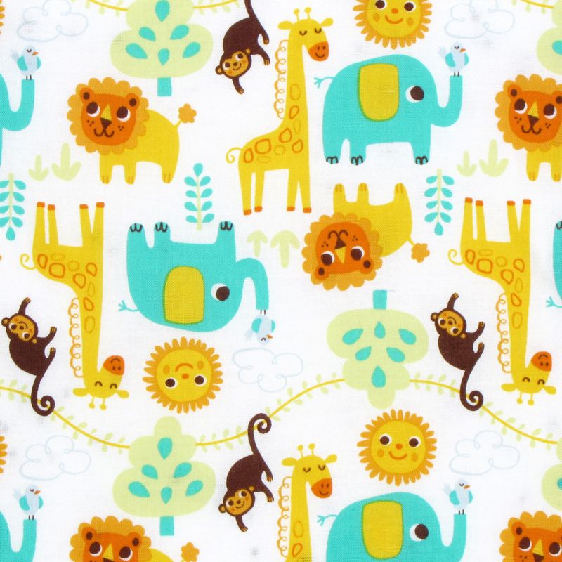 Safari & Skin Prints Safari Fun White | The African Fabric Shop