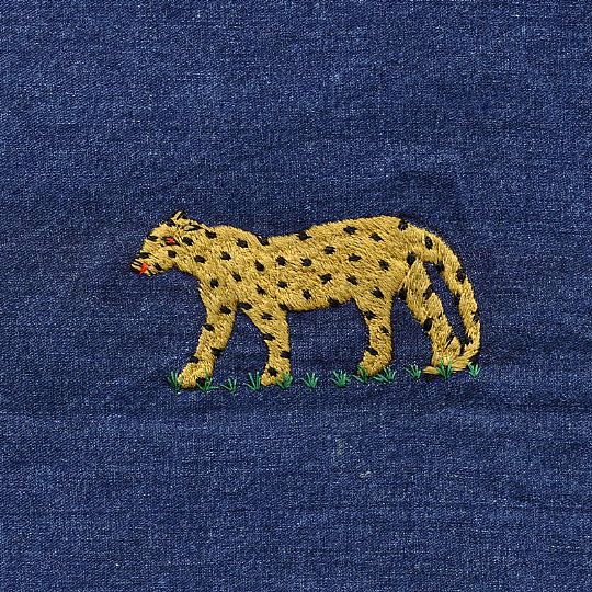 Mitumba Kenya Embroidery Leopard