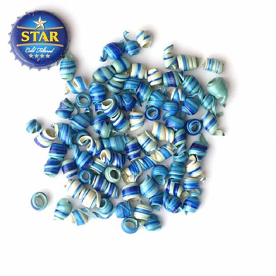 Plastic & Paper Beads Recycled Plastic Beads Blue The African Fabric Shop