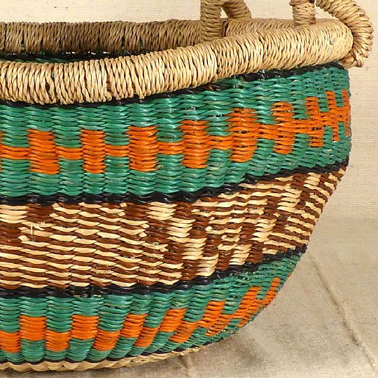 Round Market Baskets Medium 11 inch rim | The African Fabric Shop