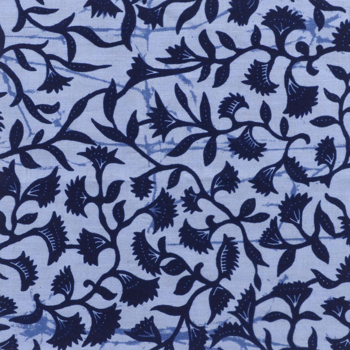 African Wax Print Indigos Garden Trail Indigo | The African Fabric Shop