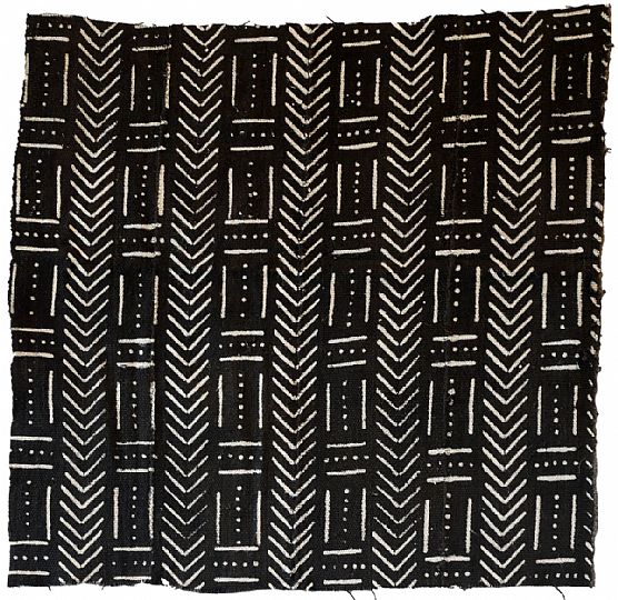 Beautiful Black & White Mali Mud Cloth Fabric