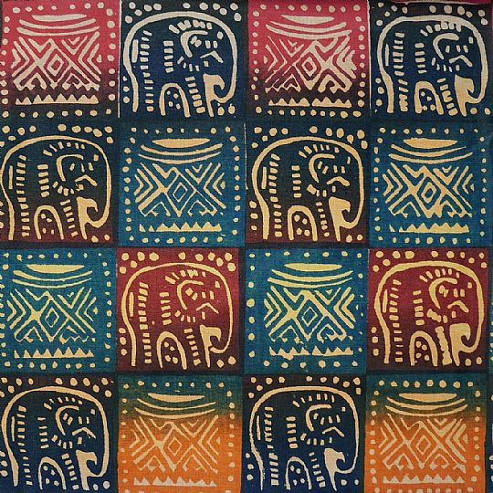 image for Elephant & Headrest Ghana Blue